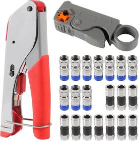 Aceirmc 687117707307 Coax Cable Crimper Kit Tool For Rg6 Rg59 Coaxial Compression