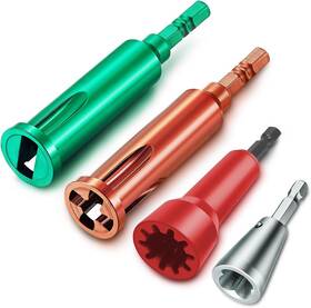 Ageroul Wtt-0920lpus Wire Twister Tool For Drill 4 Pcs Nut 3 Way/ 5 Way Multicolor