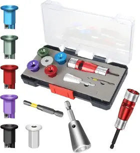 1us-boxianqi-2 Aifizo 762168231350 Wire Stripper For Drill Stripping And Twisting Tool Red Metallic