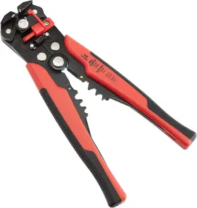 Amazon Basics 192233076386 Wire Strippers Self-adjusting Crimper Stripping Black/red