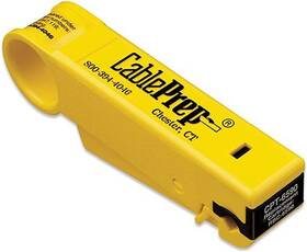 Cableprep Cecominod025592 Drop Stripping Tool Rg6/59 With Stop 1/4 X Prep Yellow