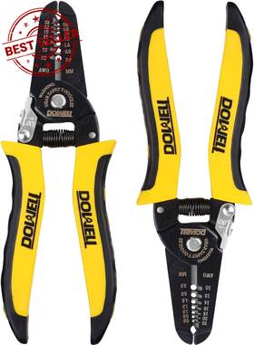 Dowell 040737 10-22 Awg Wire Stripping Tool 10-22awg Black And Yellow