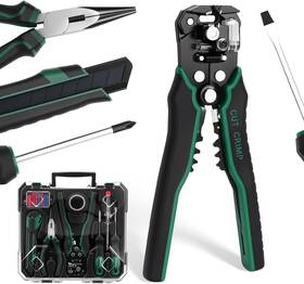 Faxhool 88185 8-in-1 Self Adjusting Wire Stripping Tool Kit 10-24 Awg Cutter For