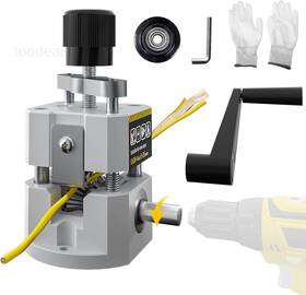 Geekbee Sgbcs1009 Manual Wire Stripper Machine 0.08ftft-1ftft Portable Copper Strippers Gray
