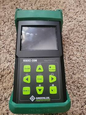 Greenlee 930xc-20m Upc-sc Mm Dual Wave Otdr Opm Sls Fiber Tools