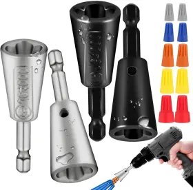 Jheoyrt 635393038400 4 Pcs Multifunctional Wire Twister Tool For Drill Standard White Black