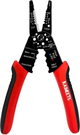 Kaiweets Kws-105 Wire Stripper 10-22 Awg Splicer Cable Red And Black
