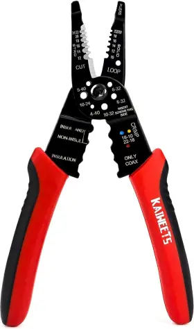 Kws-105 Kaiweets Wire Stripper 10-22 Awg Splicer Cable Red And Black