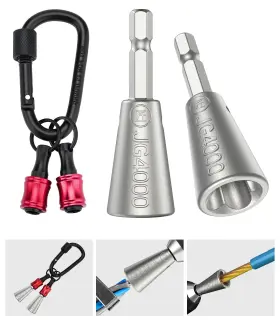 Sy-is37349-us Katerk 2 Pcs Wire Twister Tool For Drill With Bit Holder Red Holders