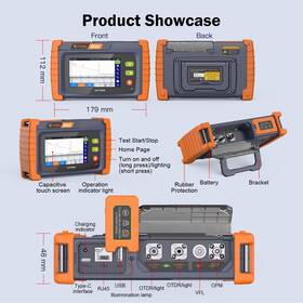 Komshine Qx43-s1 Fiber Optic Otdr 1310/1550nm 26/24db Build In Opm/vfl/ols/rj45 Function