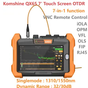 Qx65-sm Komshine Multi-functional Qx65 Sm Otdr Built In Opm/ols/vfl/fip/rj45/vnc Control