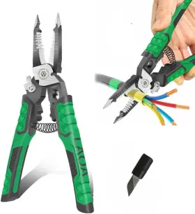 320919 Laoa Needle Nose Pliers Electrician Wire 8.5 Inch Green Black