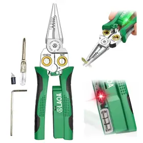 La324108 Laoa Wire Strippers Electricity Measurement Function 8 Inch Green Black