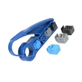 Lt702 Logico Best Coax Utp Cable Jacket Strip Tool Rg6/rg59/utp Stripper Cutter Cat5e Blue