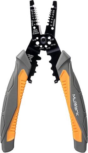 Mulwark Mlk-53740 8 Inch Wire Stripper Tool Heavy Duty Cutters 22 Awg -