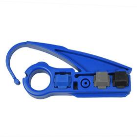 Nda-electronics 490123 Coax Stripper Cutter Cat5e Cat6 Tool Coaxial / Cable Jacket Blue