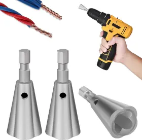 Jg5000 Necamocu 3 Pack Wire Twister Tool For Drill Upgraded 1/4 Inch Dark Silver
