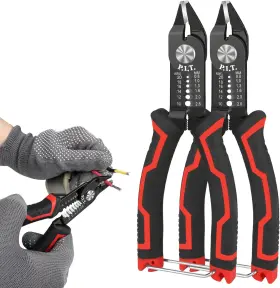 00301 P.i.t. Wire Cutters 6.5-inch Flush Cutter With Supplementary 2 Packs Black