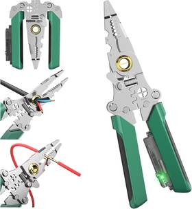 Polsmtx 725388209394 8 In 1 Wire Stripping Pliers Stripper With Voltage Tester 1-pc