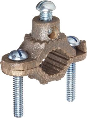 Products 91664 Ground Pipe Clamp With Adaptor Serrations 2-10 Wire Range 2-1/