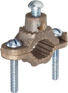 91664 Products Ground Pipe Clamp With Adaptor Serrations 2-10 Wire Range 2-1/