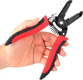 Qiojirmu 746566210902 10-22 Awg Wire Stripper Cutter Multifunctional Multi-size Stripping Red