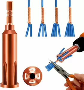 Qyqrqf 779953194264 Universal Wire Twisting Tool Cable Stripper And Twister Brown