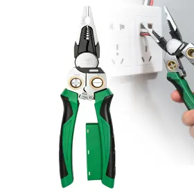 214106150 Sanfylikus 8-in-1 Wire Stripper With Voltage Tester Multifunctional Electric Green
