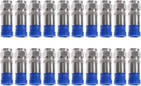 Teninyu Tyy-rg6ftp024 Rg6 F Type Connector Coax Coaxial Compression Blue