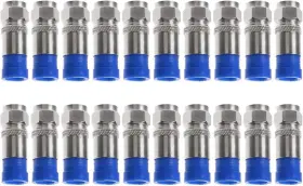 Tyy-rg6ftp024 Teninyu Rg6 F Type Connector Coax Coaxial Compression Blue