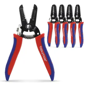 To-007 Toolution 5 Pack Small Wire Strippers And Cutters For 10-22 Awg Red Blue