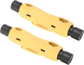 191218 Utoolmart 2pcs Rg6 Rg11 Coaxial Cable Stripper Double Ended Yellow