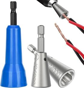 Valkynos Is37796 Wire Twister Tool For Drill Nut 3 Pieces Blue And Silver 3pcs