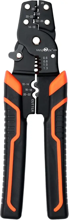 0602ht5023 Vanjoin Wire Stripping Crimping Tool 7.5 Inch Stripper Crimper 7.5inch Black