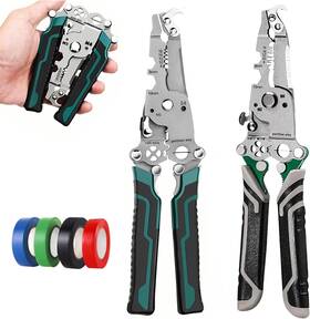 Veroral Ver015 18 In 1 Foldable Wire Stripper 2pcs Multifunctional Green Grey