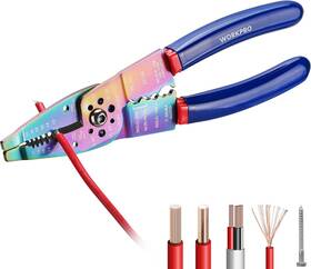 Workpro W091043ae 8 Inch Wire Stripper/wire Crimping Tool Stripper Titanium Coated