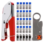 Mxuteuk RG59 RG6 Coax Cable With Connectors, CRIMPER+25PCS New. Price: $26.79.