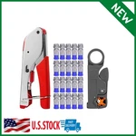 Coaxial Compression Tool Crimper Rotary Wire Stripper Cable Cctv Repair New. Price: $29.69.
