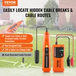 Underground Cable Locator, 3 Ft Max. Detection Depth, Wire Tracer Break Detecto New. Price: $41.09.
