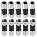 10PCS Compression CONNECTORS,RG6 F Type Coaxial Compressio... New. Price: $13.23.
