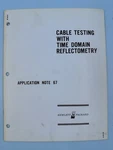 Hewlett Packard 1965 Cable Testing W/ Time Domain Reflectometry Application Note Used. Price: $69.00.