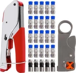 Mxuteuk RG59 RG6 Coax Cable With Connectors, CRIMPER+25PCS New. Price: $28.58.