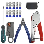 14PCS Coaxial Cable Compression Crimping Tool RG59 RG6 Crimper Kit ... New. Price: $24.39.