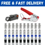 Coaxial Compression Tool Kit Crimper Wire Stripper Cable Cctv Repair New. Price: $22.98.