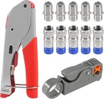 Cable Crimper Tool Kit Coaxial Compression Fitting Wire Stripper... New. Price: $18.84.