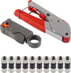 Diann Cable Crimper Coaxial Compression Tool Kit Wire Stripper With 10PCS F New. Price: $22.99.