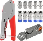Cable Crimper Tool Kit Coaxial Compression Fitting Wire Stripper... New. Price: $17.30.