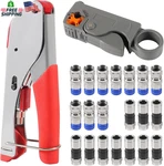 Cable Crimper Kit Tool For RG6 RG59 Coaxial Compression Fitting Wire New. Price: $19.41.