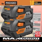 2 Pack For Ridgid R840085 8.0AH Lithium-ion Battery Rigid 18VOLT R840087 New. Price: $44.49.
